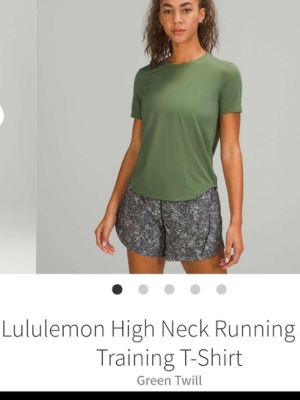 lululemon athletica Dark Green High Neck Running & Training T-Shirt NWT